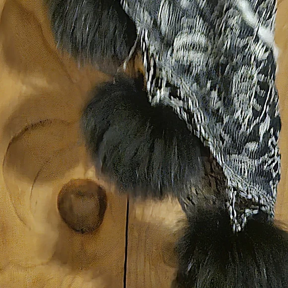 Kashmiri Wool Shawl - Embroidery Accent with Faux Fur at Collar - Picture 8 of 9